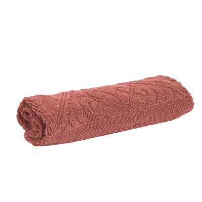 Tapis de bain uni Enzo Blush 54 x 110